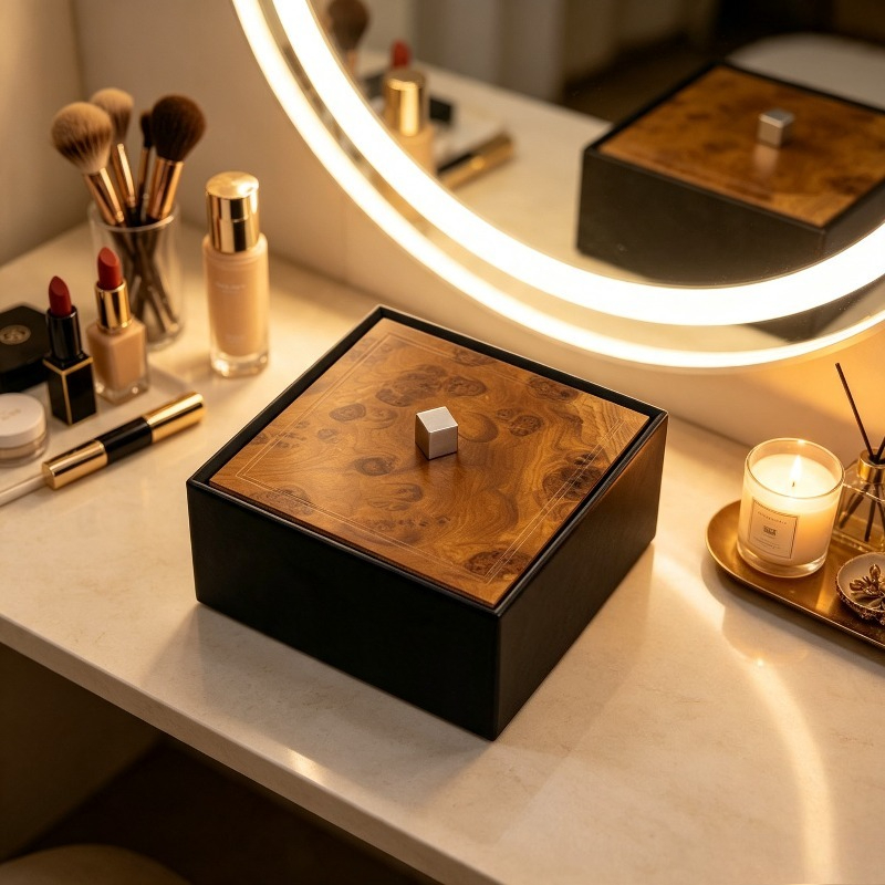 Jewelry Box Organizer Watches - イタリア製高級時計オーガナイザー ステンレススチール製ジュエリーボックス 木目調時計オーガナイザー ウォークインクローゼット装飾品 ホームストレージ