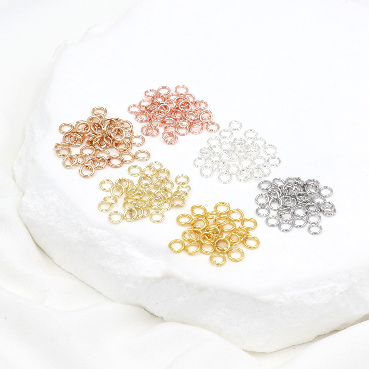 Hoop Earrings - 925シルバー製オープンジャンプリング3-10mm DIYジュエリー製作コネクター（ネックレス、ブレスレット、イヤリング、キーホルダー、クラフト用）