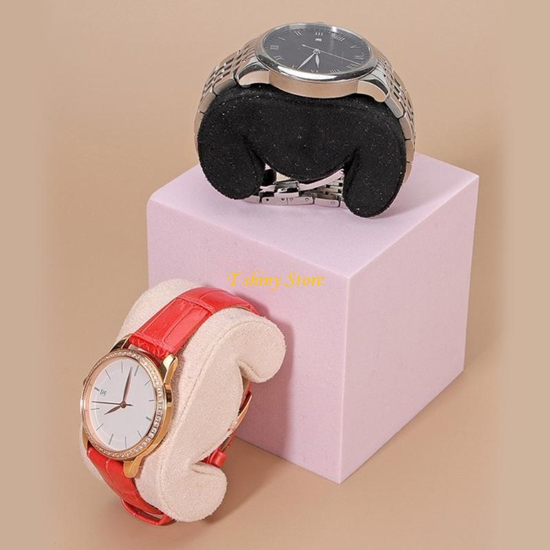 Watches Jewelry Holder - n58fジュエリー用のエレガントな鹿の肌のクッションは汎用性の高い時計ディスプレイホルダーを展示します