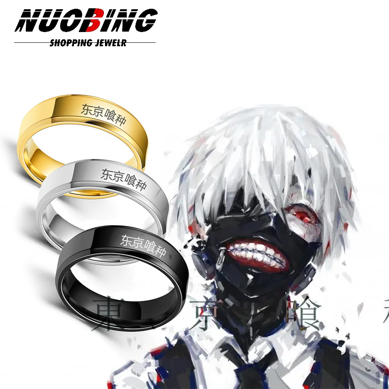 Titanium Steel Ring - アニメ東京グール Kinmu ケニアロールプレイングステンレス鋼リング男性と女性ユニバーサルゴシックジュエリーギフト小道具アクセサリー