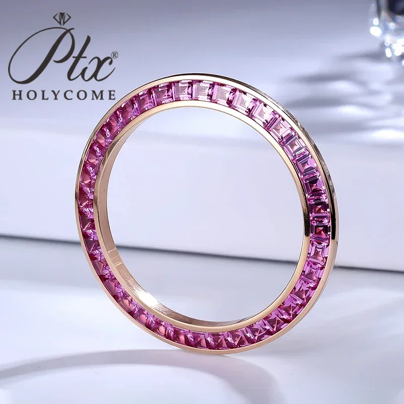 Jewelry Diamond Watches - ピンクのクォーツ時計ベゼル,高品質,ゴールド,シルバー,ダイヤモンド,40mm
