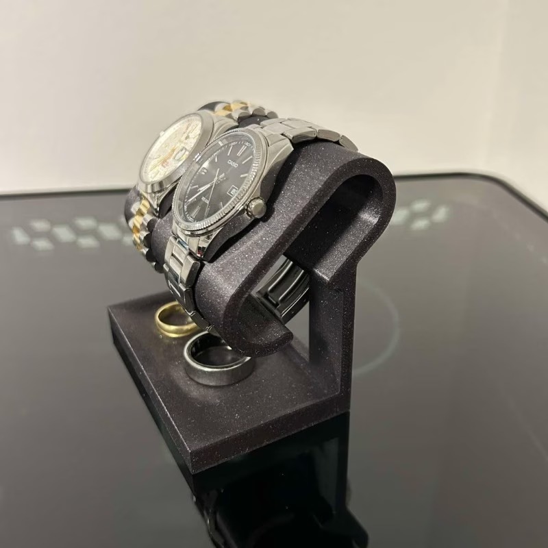 Watches Jewelry Holder - デュアルウォッチジュエリーディスプレイスタンド、つや消し卓上オーガナイザー、多機能ウォッチホルダー、ネックレス/リングホルダー、ジュエリーボックス