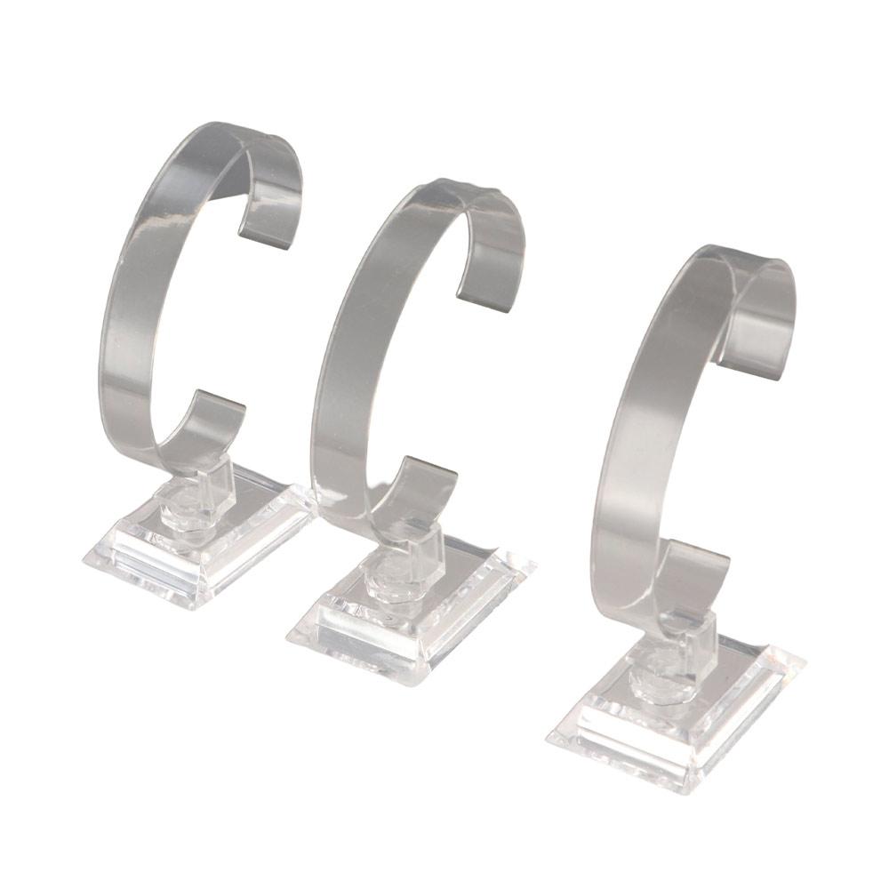 Watches Jewelry Holder - 透明な時計ディスプレイラックブレスレットバングルジュエリーラック時計ホルダースタンドプラスチッククリア時計ディスプレイホルダー男性女性