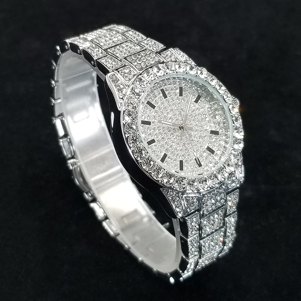 エレガントなダイヤモンド腕時計女性のファッションシルバーラウ - Jewelry Diamond Watches のレビューと価格