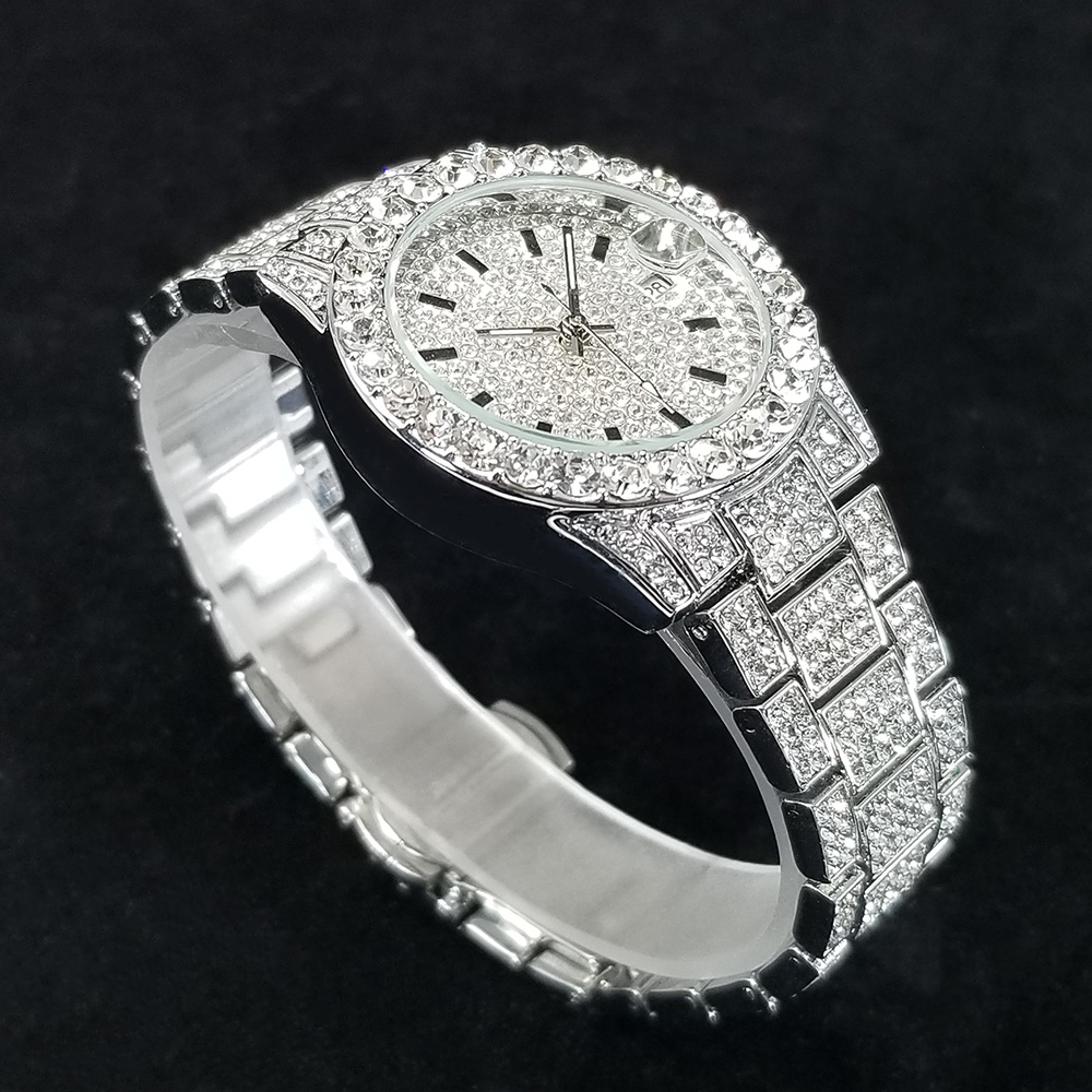 エレガントなダイヤモンド腕時計女性のファッションシルバーラウ - Jewelry Diamond Watches のレビューと価格