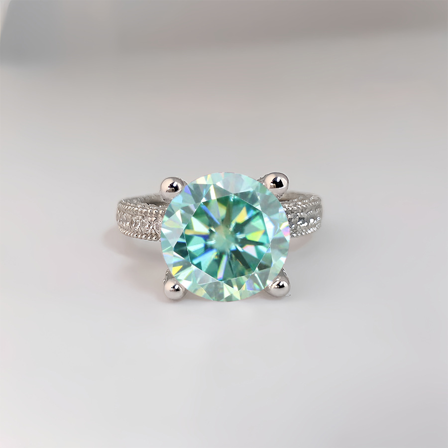 5カラットの本物のモアッサナイトダイヤモンドリング、s925 - Moissanite Ring のレビューと価格