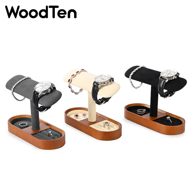 木製腕時計ディスプレイスタンド（引き出し付き）、木製腕時計収 - Watches Jewelry Holder のレビューと価格