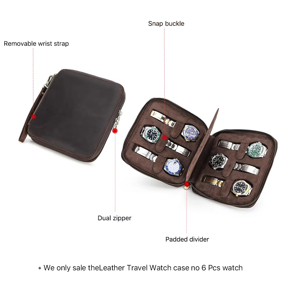 2/4/6 スロット時計収納ボックスキャリーケース時計ディス - Jewelry Box Organizer Watches のレビューと価格