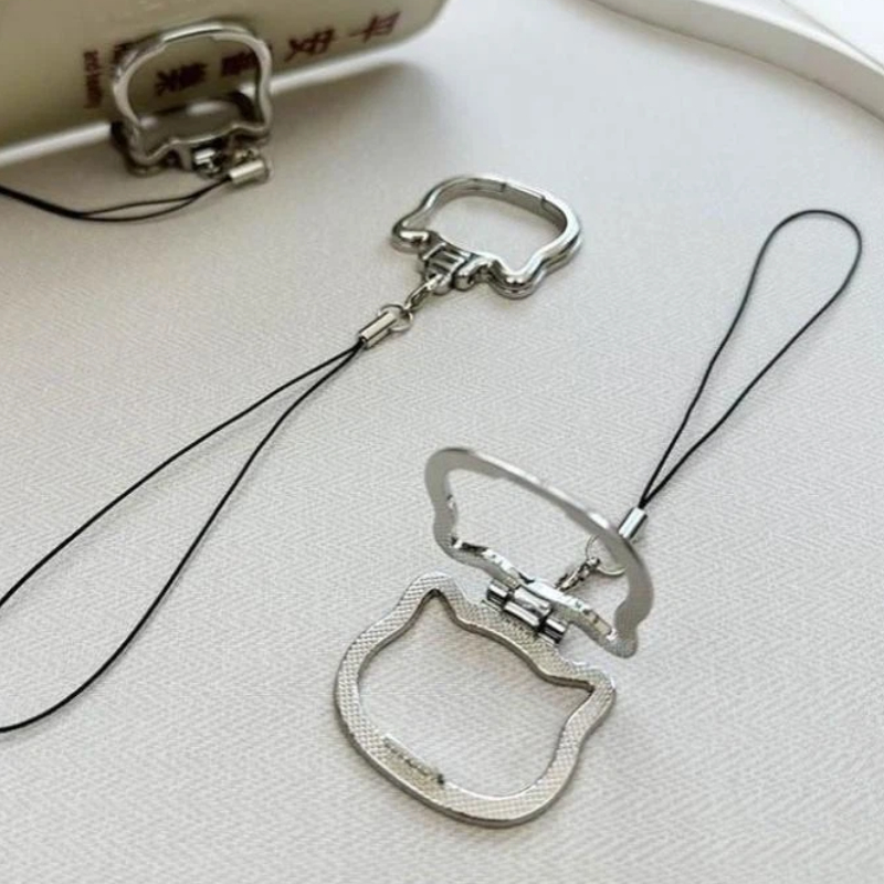 かわいい猫型合金製携帯ストラップ 2-in-1 指リング 折 - Watches & Jewelry Tsukiu のレビューと価格