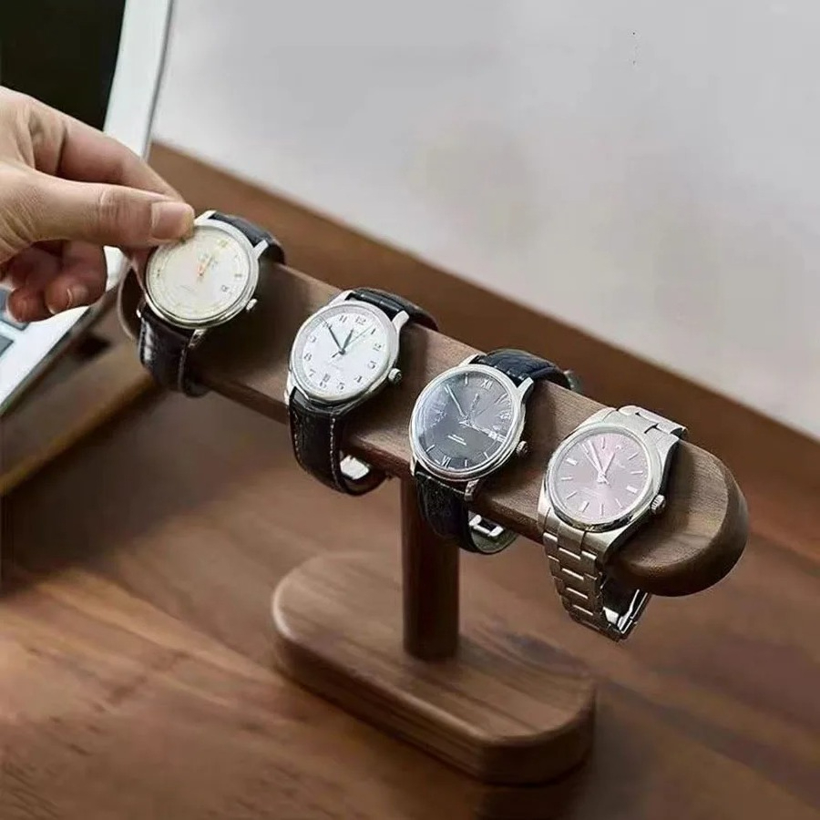 ウォールナットカラーの腕時計ディスプレイスタンド、ジュエリー - Watches Jewelry Holder のレビューと価格