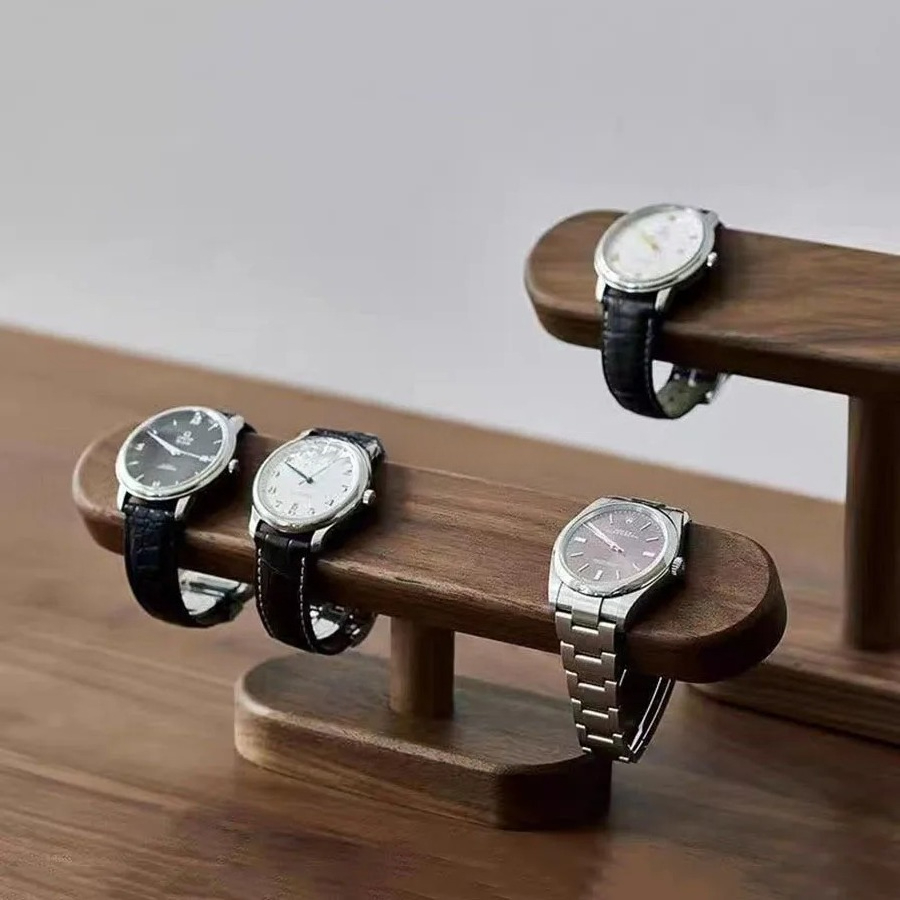 ウォールナットカラーの腕時計ディスプレイスタンド、ジュエリー - Watches Jewelry Holder のレビューと価格