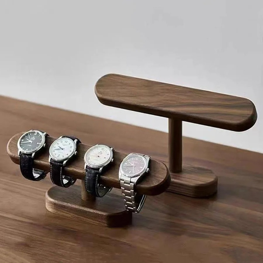 ウォールナットカラーの腕時計ディスプレイスタンド、ジュエリー - Watches Jewelry Holder のレビューと価格
