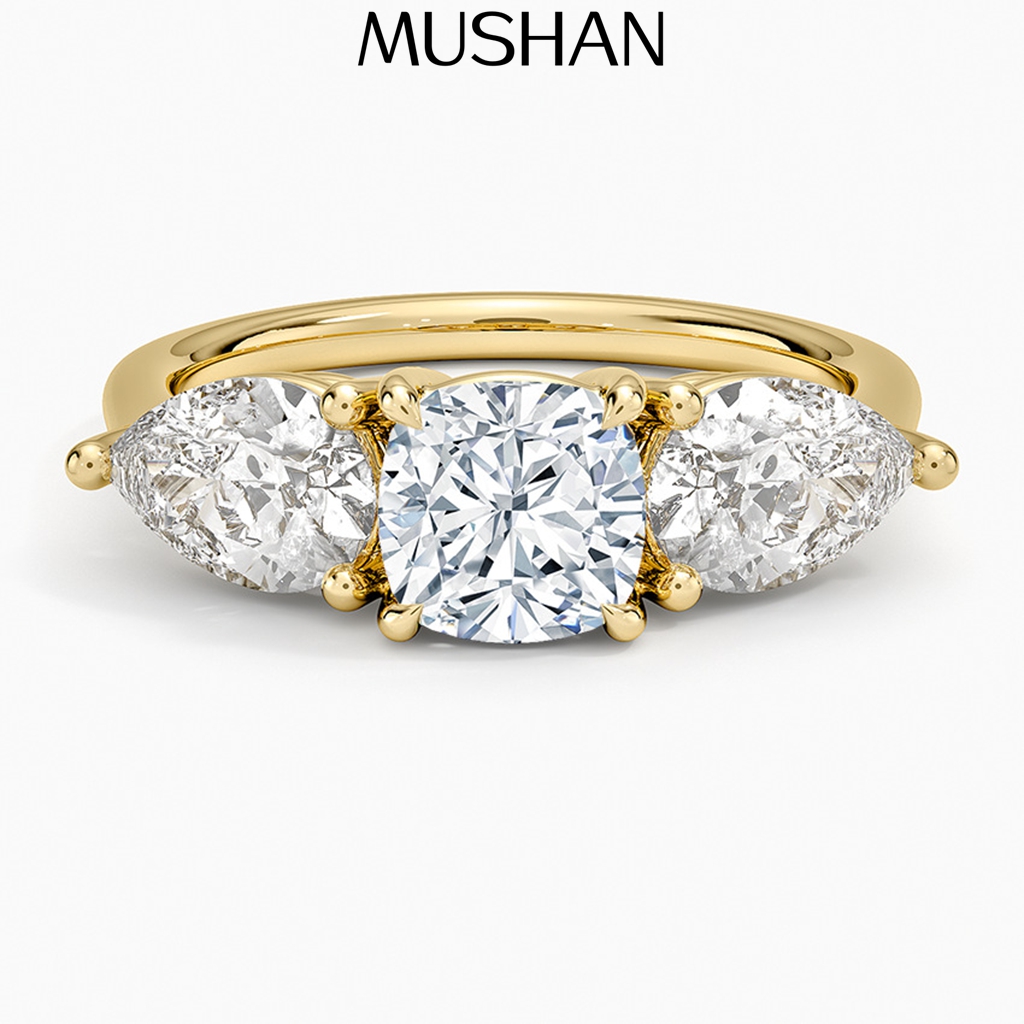 MUSHAN カスタムジュエリー スターリングシルバーリング - Moissanite Ring のレビューと価格