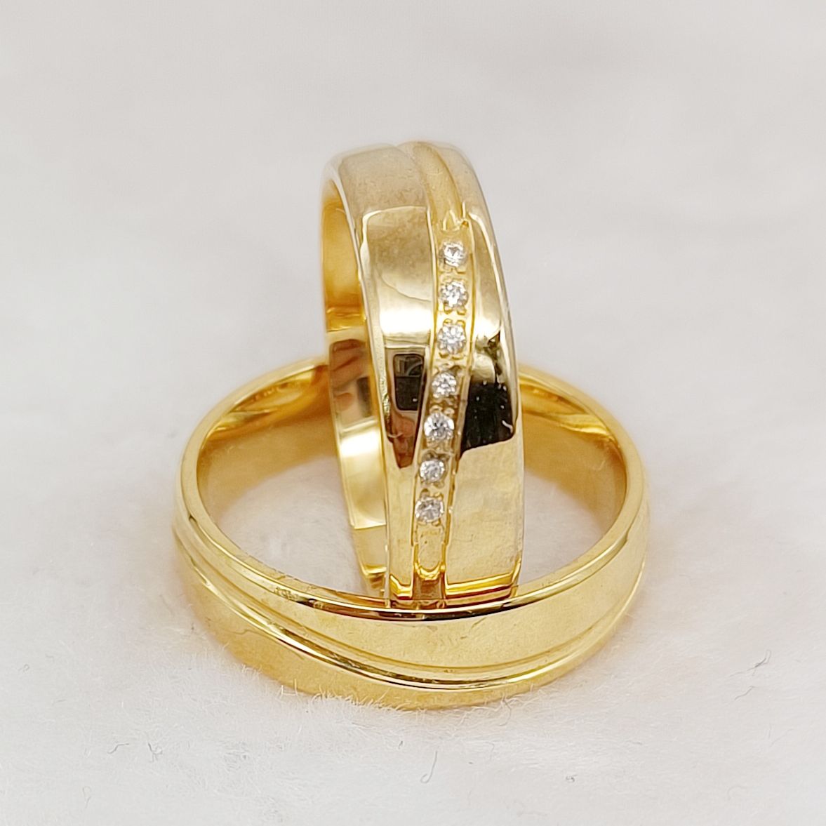 婚約指輪,男性と女性のための豪華なカップルのリング,ステンレ - Titanium Steel Ring のレビューと価格