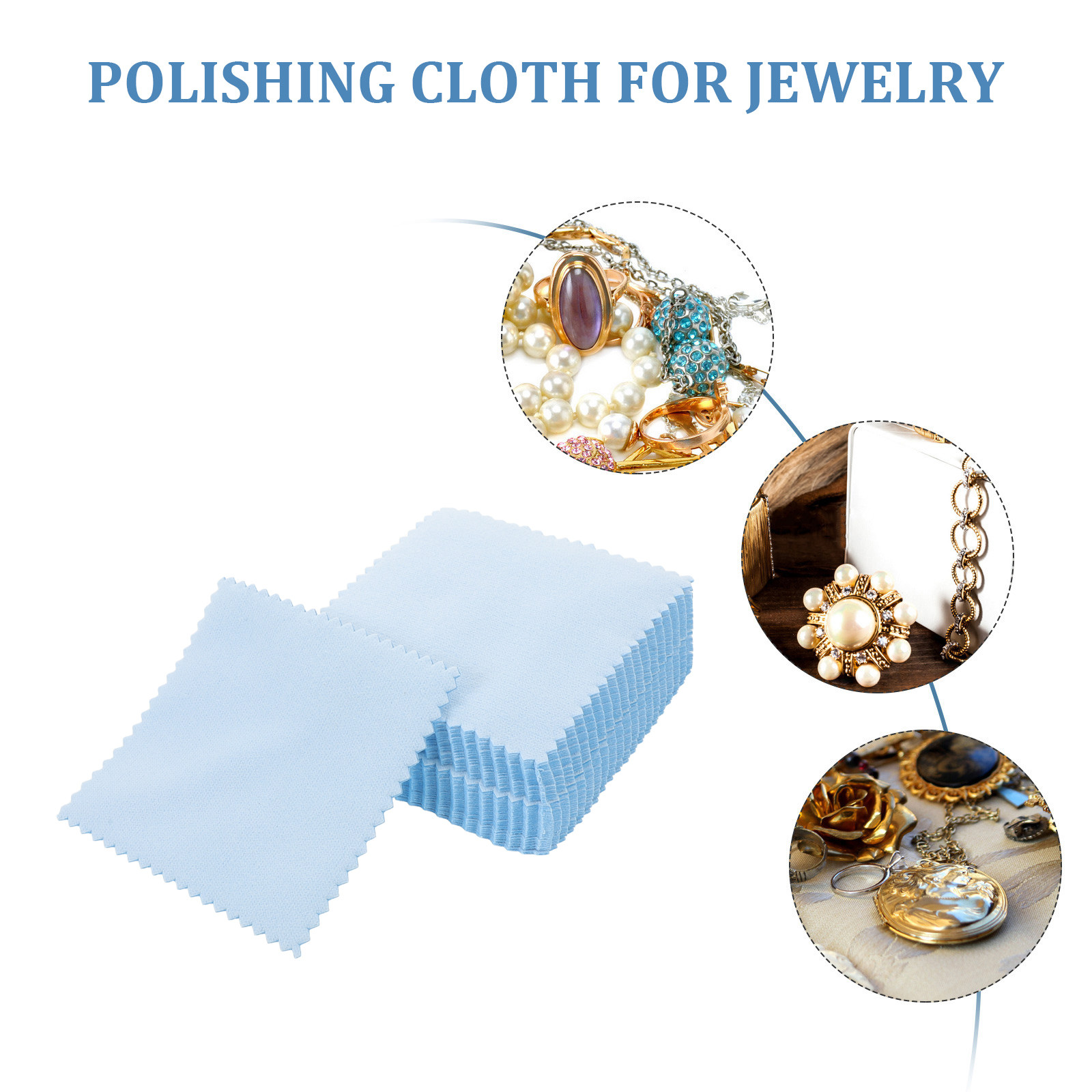 2枚入りシルバー磨き布 8x8cm ジュエリークリーニングツ - Jewelry With Watches のレビューと価格