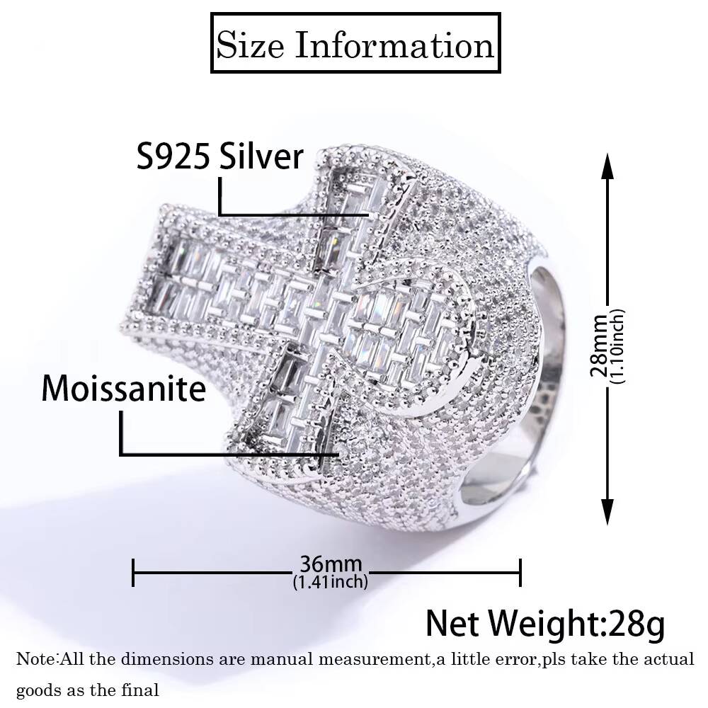 メンズ14金18金ゴールド925シルバーモアサナイトクロスリ - Vvs Jewelry Watches のレビューと価格