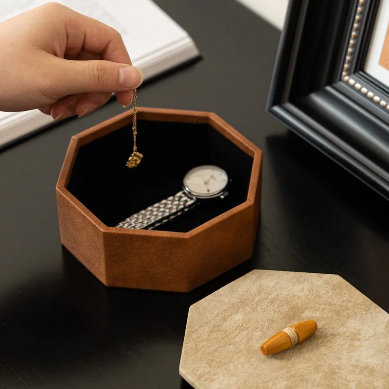 イタリア製時計オーガナイザー滑らかな植毛レザー高級八角形時計 - Jewelry With Watches のレビューと価格