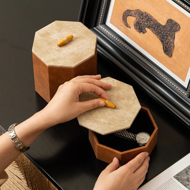 イタリア製時計オーガナイザー滑らかな植毛レザー高級八角形時計 - Jewelry With Watches のレビューと価格