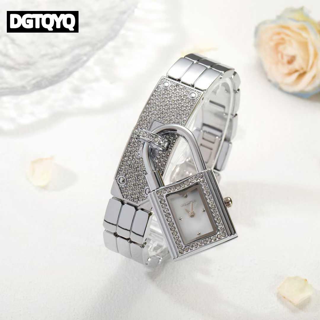 レディースシルバー取り外し可能なロック腕時計ダイヤモンドライ - Jewelry Diamond Watches のレビューと価格