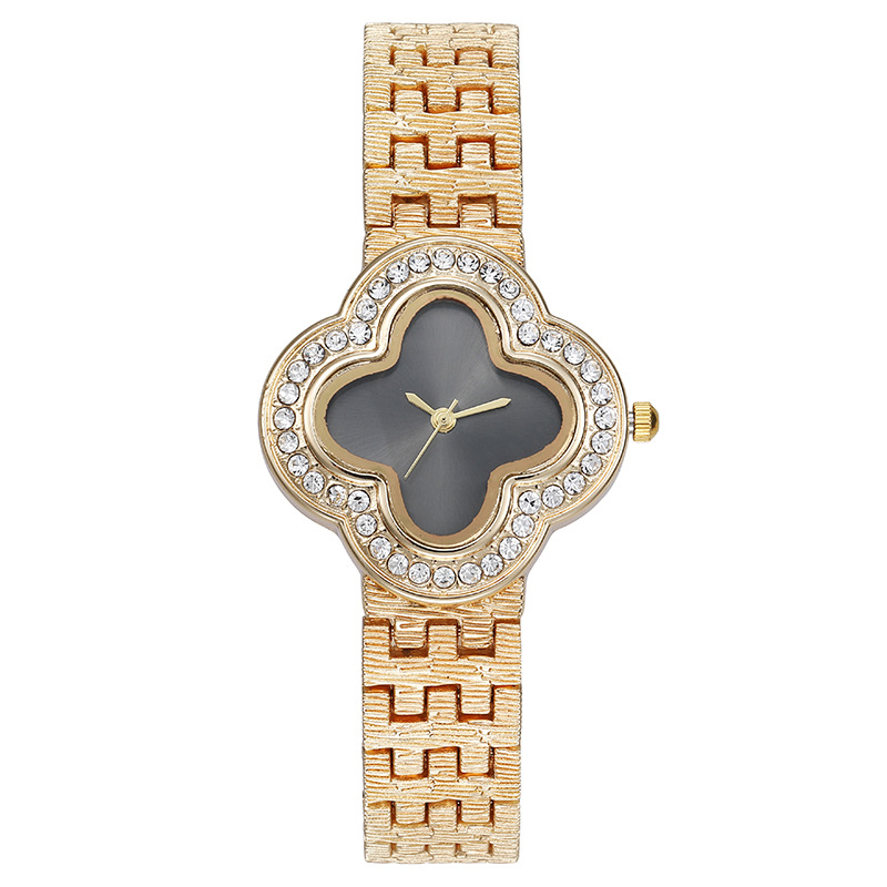 女性用クォーツ時計四つ葉のクローバーダイヤモンドダイヤルファ - Jewelry Diamond Watches のレビューと価格