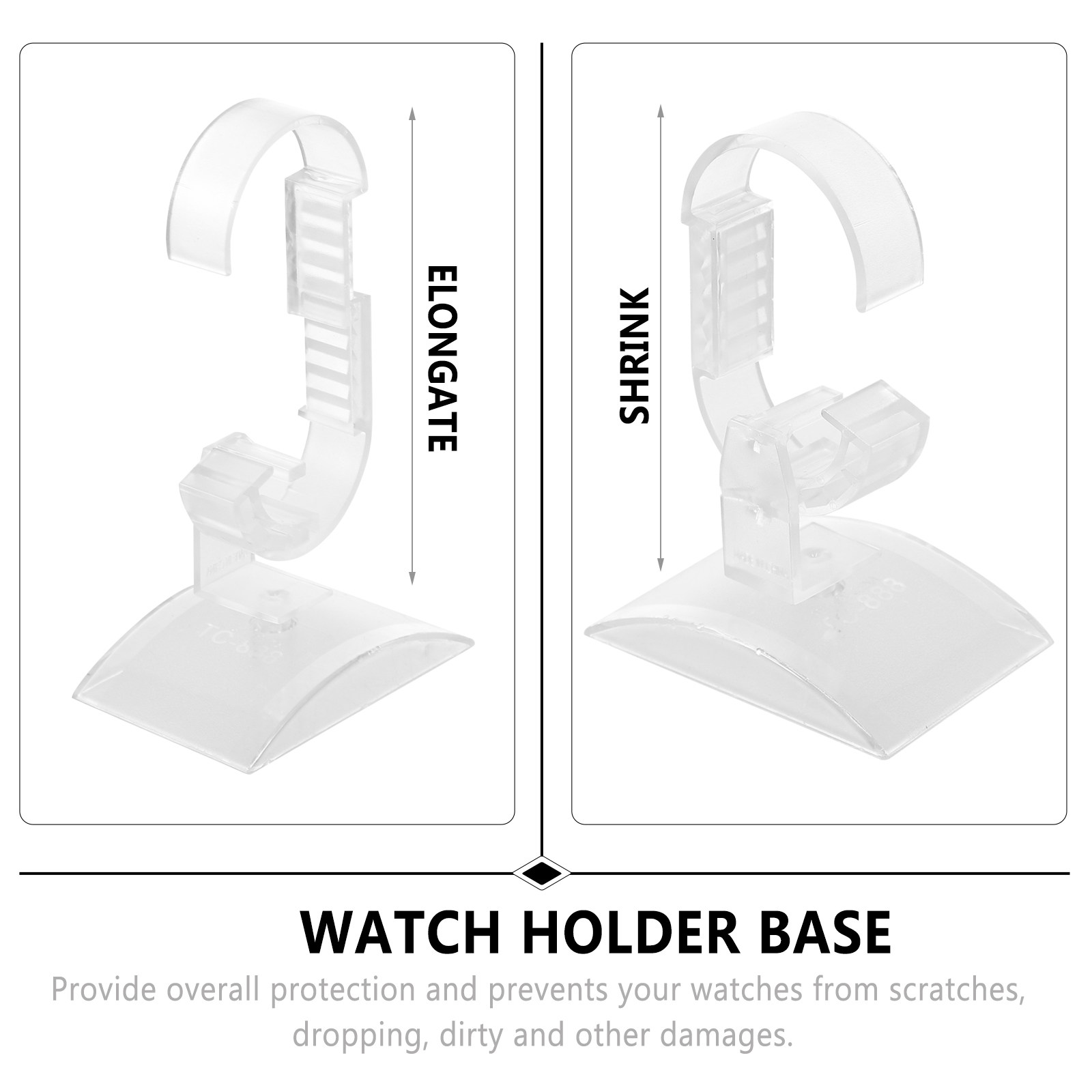 2個セット エレガントな時計ディスプレイラック アクリル製ジ - Watches Jewelry Holder のレビューと価格