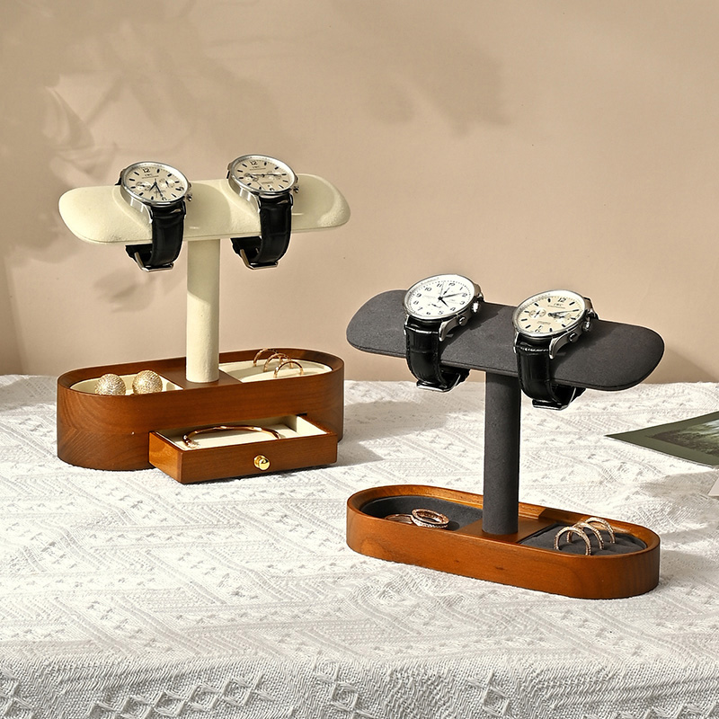 Oirlv 無垢材時計オーガナイザー棚 T バー時計ホルダー - Watches Jewelry Holder のレビューと価格