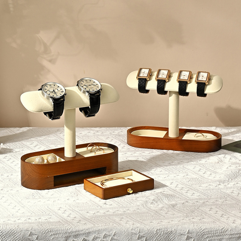 Oirlv 無垢材時計オーガナイザー棚 T バー時計ホルダー - Watches Jewelry Holder のレビューと価格