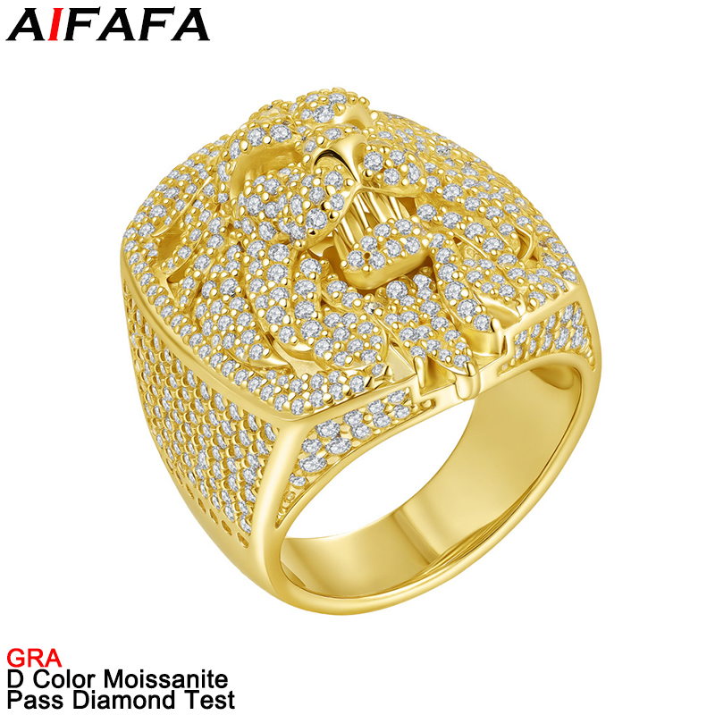 Dカラー フルモアッサナイト ダイヤモンドリング ヒップホッ - Moissanite Ring のレビューと価格