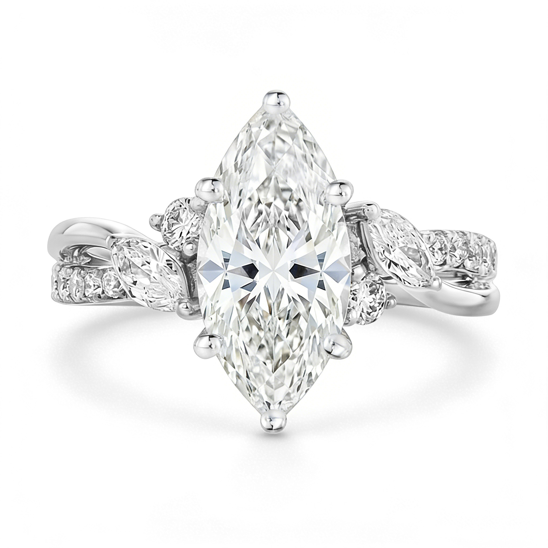 MUSHANカスタムジュエリー 925スターリングシルバーリ - Moissanite Ring のレビューと価格