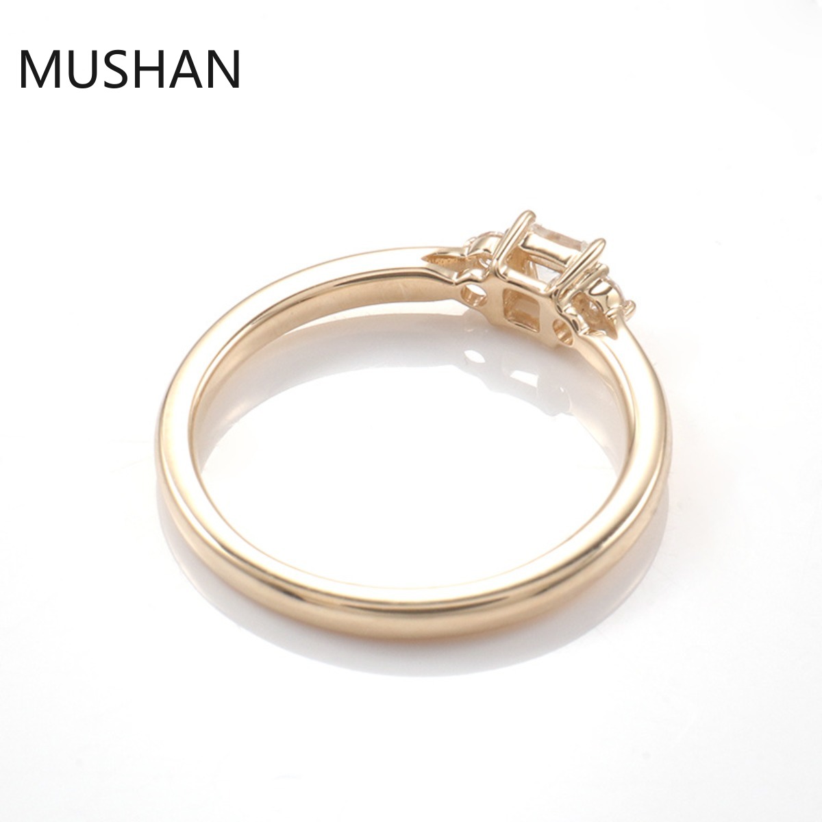 MUSHAN高級カスタム14K 18Kゴールドリングバンドジ - Moissanite Ring のレビューと価格