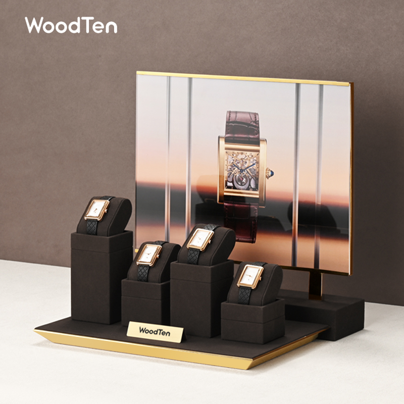WoodTen マイクロファイバー時計スタンド腕時計ホルダー - Watches Jewelry Holder のレビューと価格