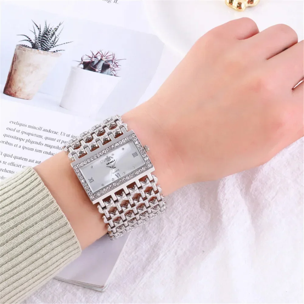 レディースファッション高級スクエアダイヤモンドクォーツ腕時計 - Jewelry Diamond Watches のレビューと価格