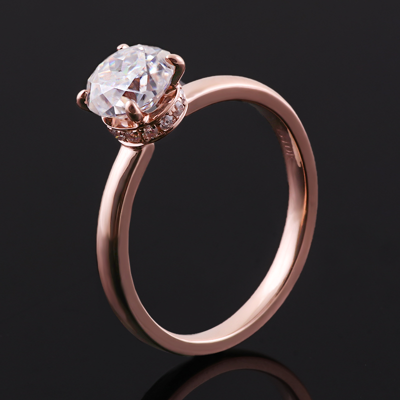 プロヴァンス 925 シルバーソリティアハローリング 6.5 - Moissanite Ring のレビューと価格