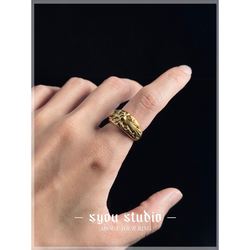 ゴールドアイリスリング ゴシックジュエリー チタン鋼 レディ - Titanium Steel Ring のレビューと価格