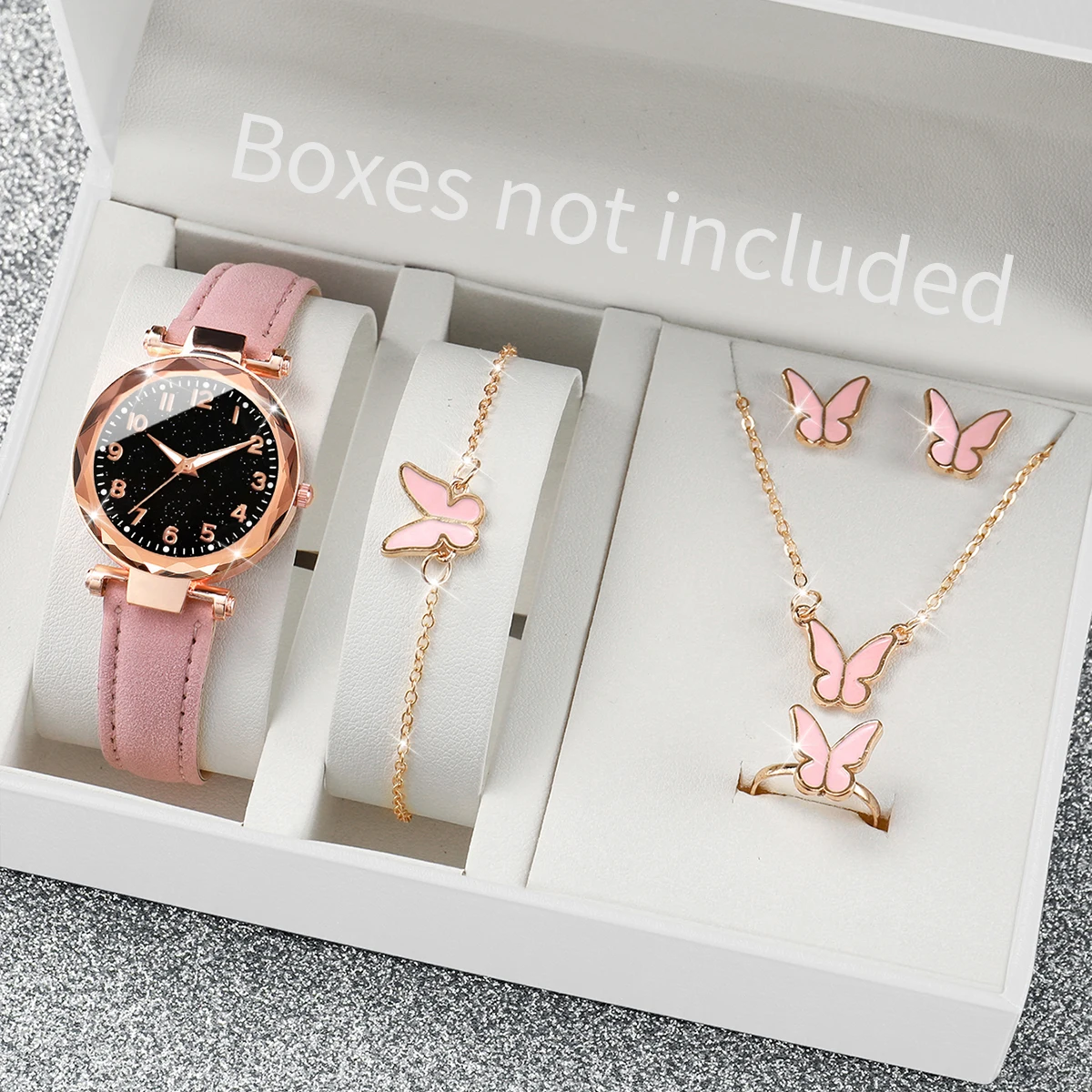 5/6 個のファッション女性用腕時計カジュアルレザーバンドク - Jewelry Box Organizer Watches のレビューと価格
