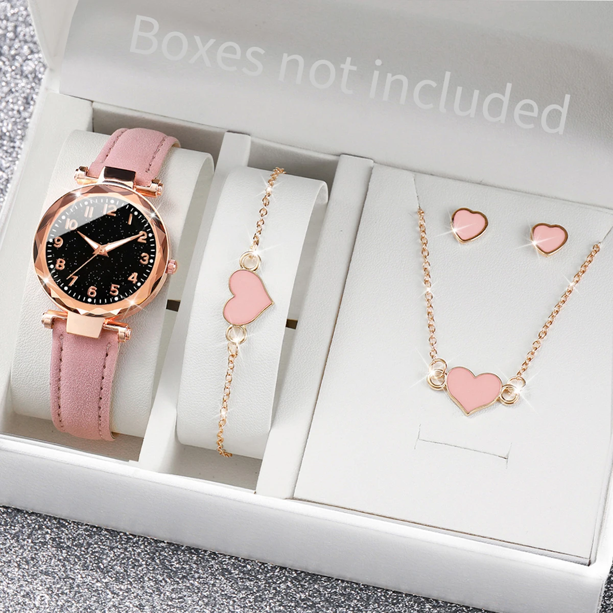 5/6 個のファッション女性用腕時計カジュアルレザーバンドク - Jewelry Box Organizer Watches のレビューと価格
