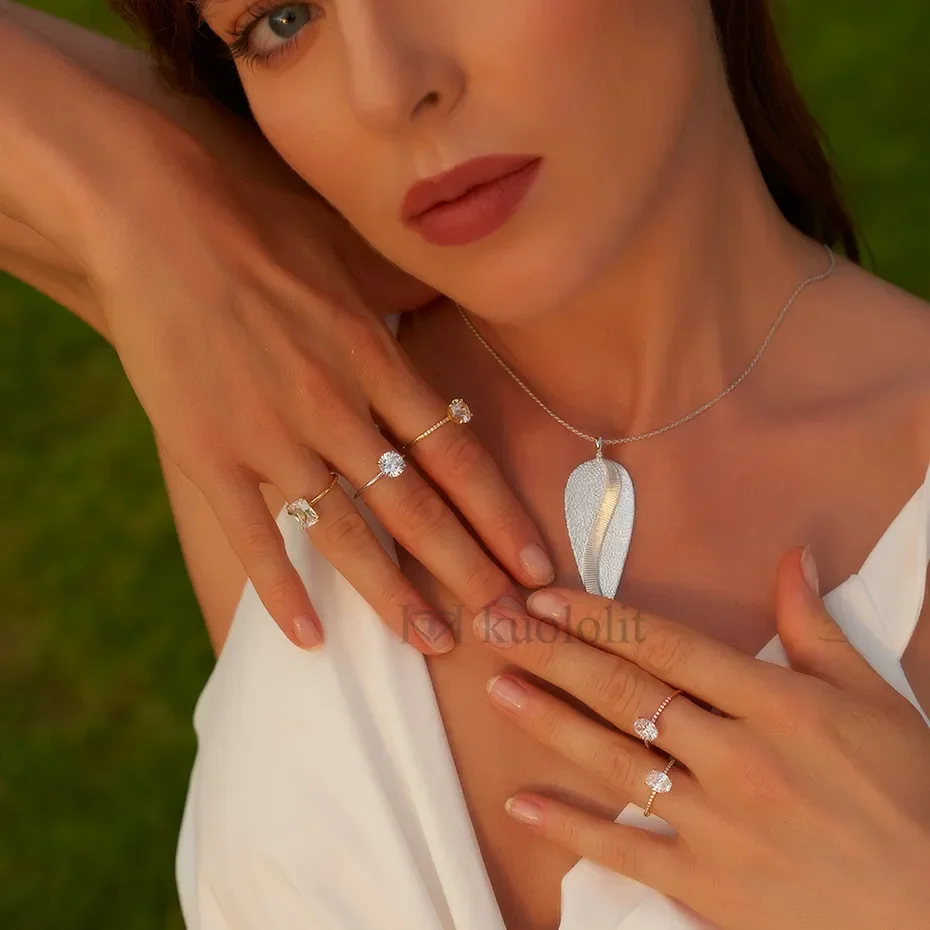 1CT‑2CT ラウンドカット 8.0mm Dカラー VVS - Moissanite Ring のレビューと価格