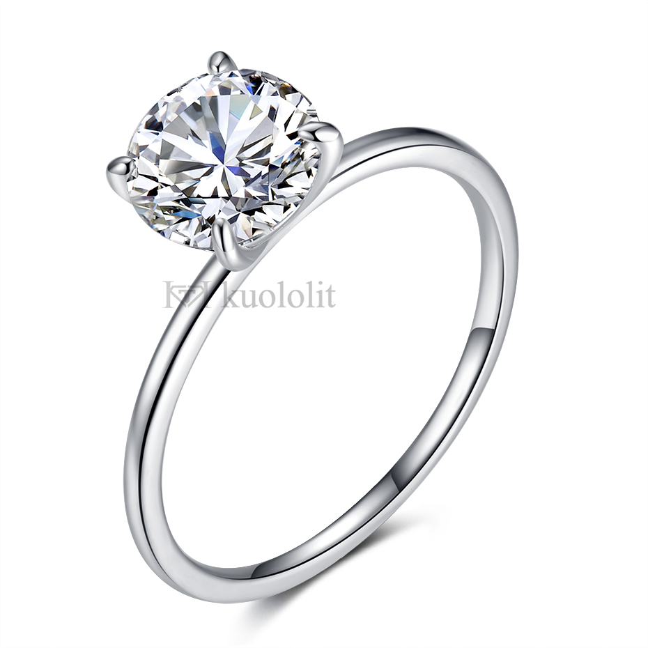 1CT‑2CT ラウンドカット 8.0mm Dカラー VVS - Moissanite Ring のレビューと価格