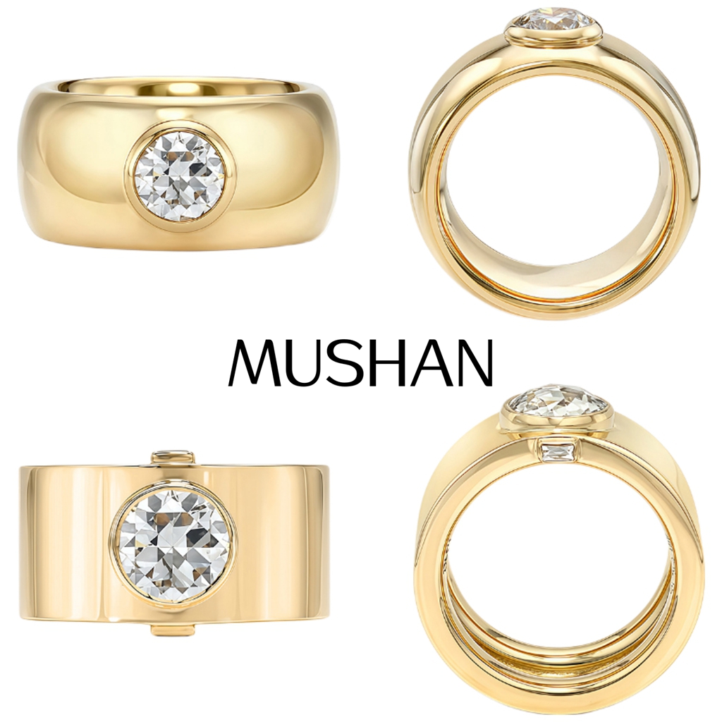 MUSHANカスタムジュエリー 925スターリングシルバーリ - Moissanite Ring のレビューと価格
