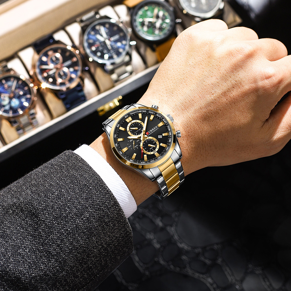 カレンカジュアルクォーツクロノスポーツ腕時計ブランド男性用ス - Jewelry And Watches のレビューと価格