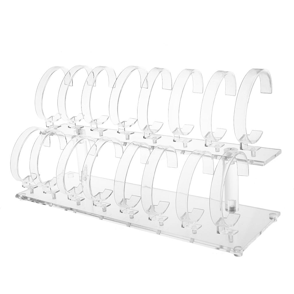 アクリル製ジュエリーホルダー腕時計ディスプレイスタンド 16 - Watches Jewelry Holder のレビューと価格