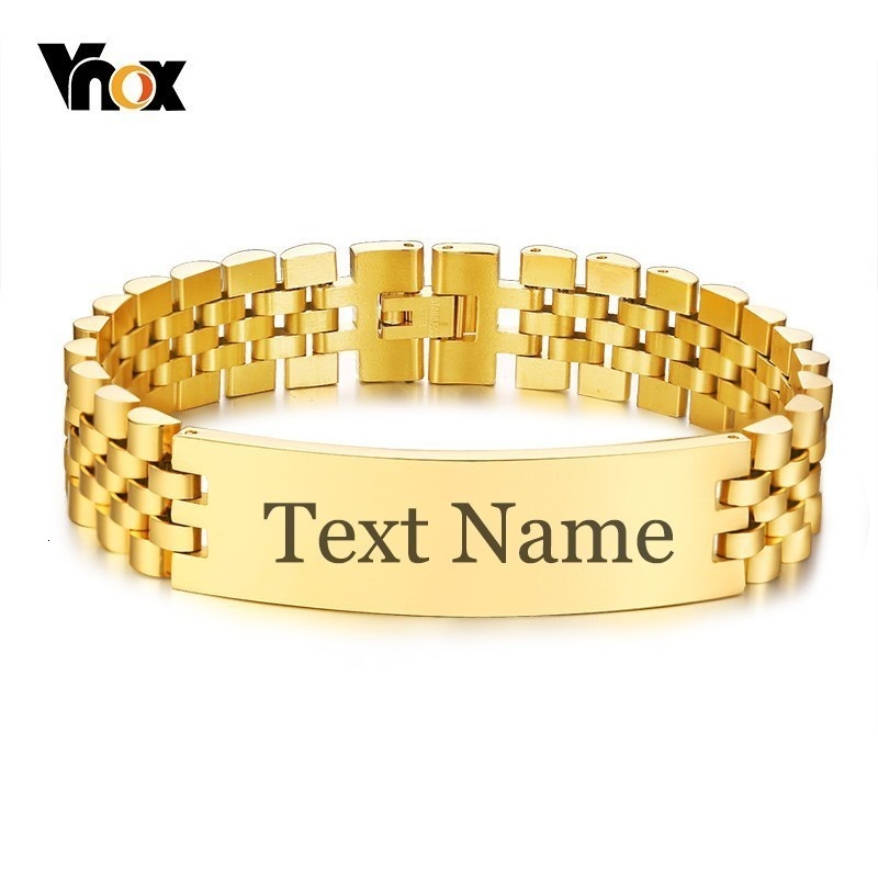 Vnox メンズ 15 ミリメートルワイド id タグブレス - Jewelry Watches Men のレビューと価格