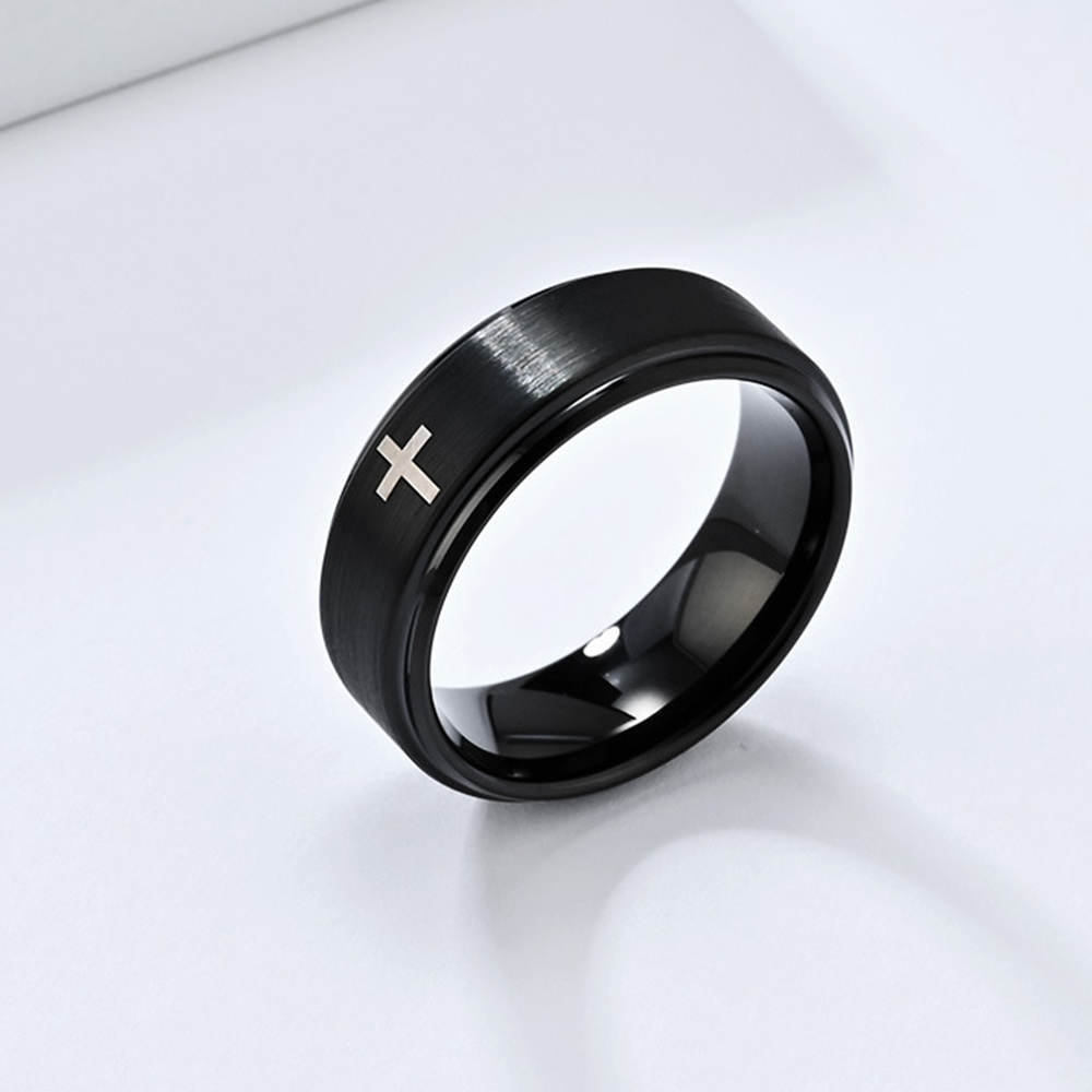 レトロチタン鋼クリスチャンイエスクロス聖書リングパンクゴシッ - Titanium Steel Ring のレビューと価格