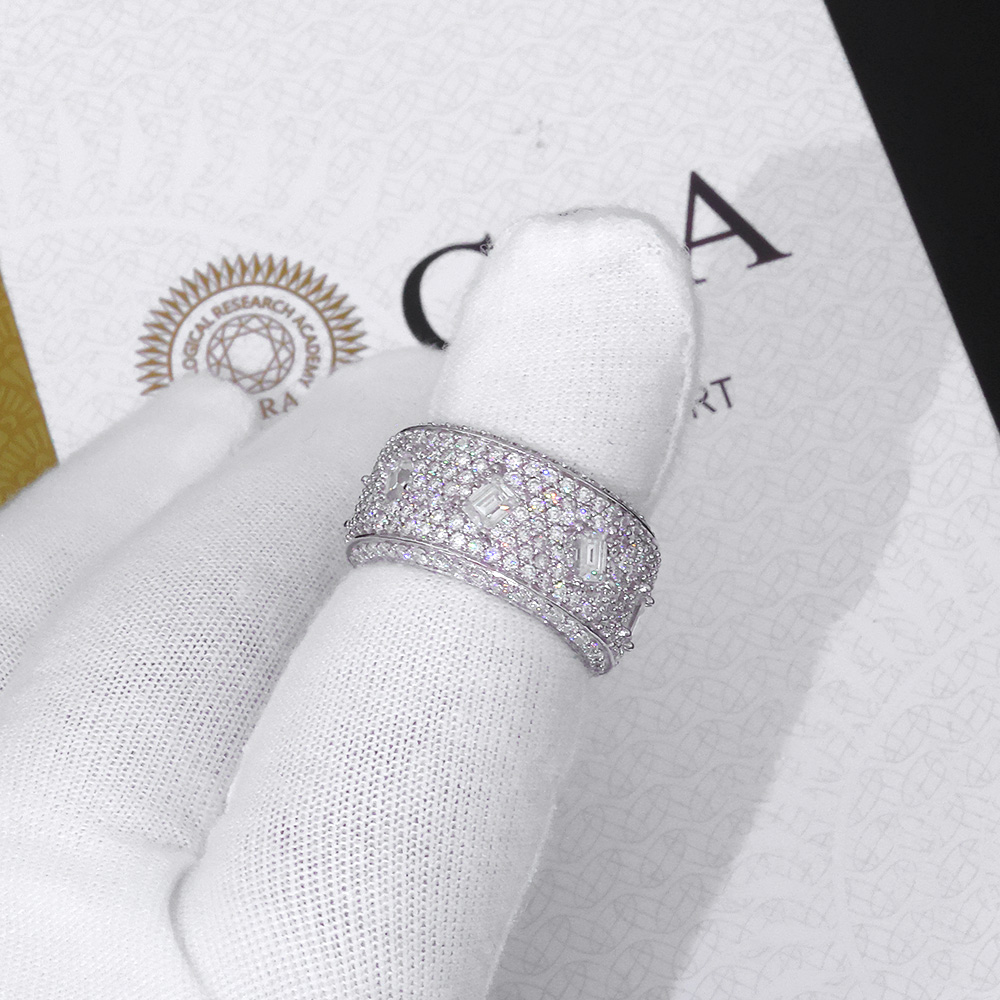 925 VVS モアサナイトリング ヒップホップジュエリー  - Moissanite Ring のレビューと価格