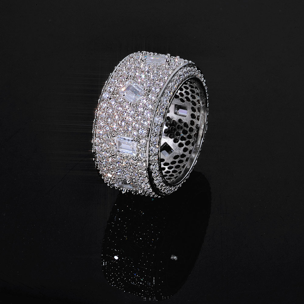 925 VVS モアサナイトリング ヒップホップジュエリー  - Moissanite Ring のレビューと価格