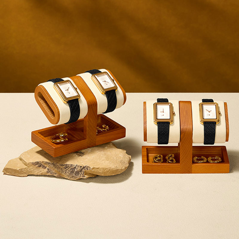 WoodTen ウォッチディスプレイスタンド 木製腕時計ラッ - Watches Jewelry Holder のレビューと価格
