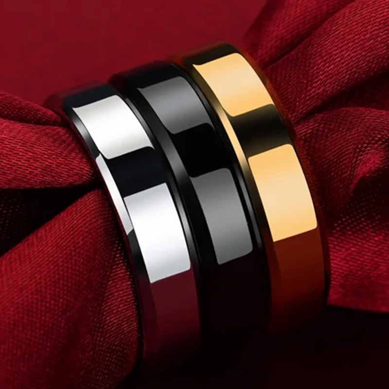 カスタマイズされたリングあなたの名前ロゴテキスト署名手書き男 - Titanium Steel Ring のレビューと価格