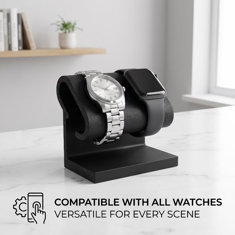 デュアルウォッチジュエリーディスプレイスタンド、つや消し卓上 - Watches Jewelry Holder のレビューと価格