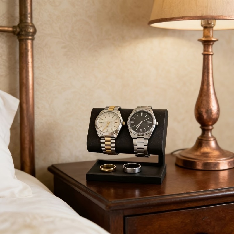 デュアルウォッチジュエリーディスプレイスタンド、つや消し卓上 - Watches Jewelry Holder のレビューと価格