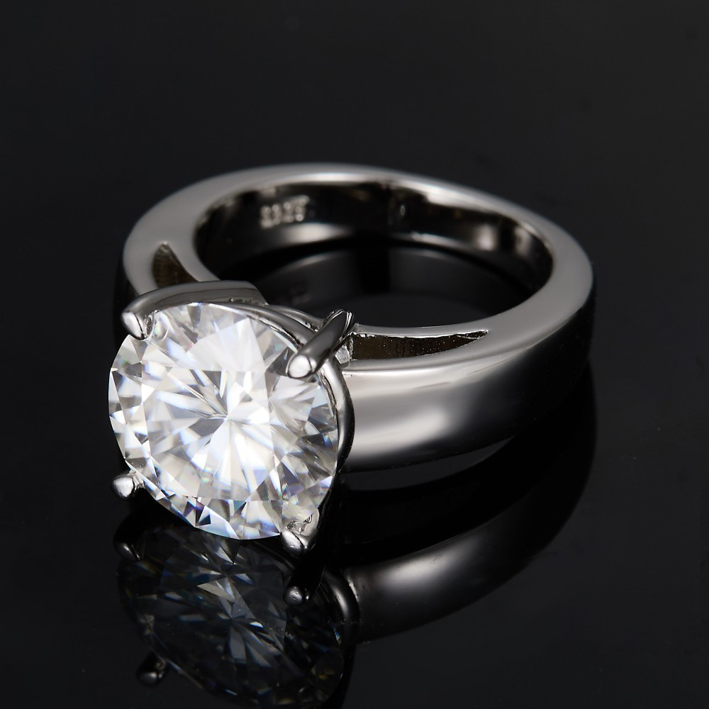 2 カラット D カラー モアッサナイト ダイヤモンド レデ - Moissanite Ring のレビューと価格